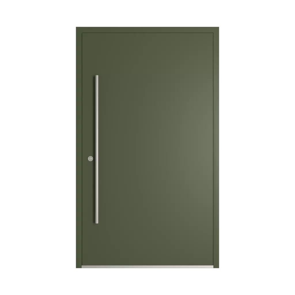 RAL 6003 Olive green entry-doors models dindecor sk06-grey  