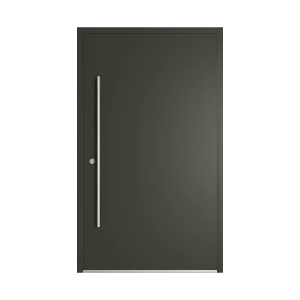 RAL 6008 Brown green entry-doors models dindecor 6124-pwz  