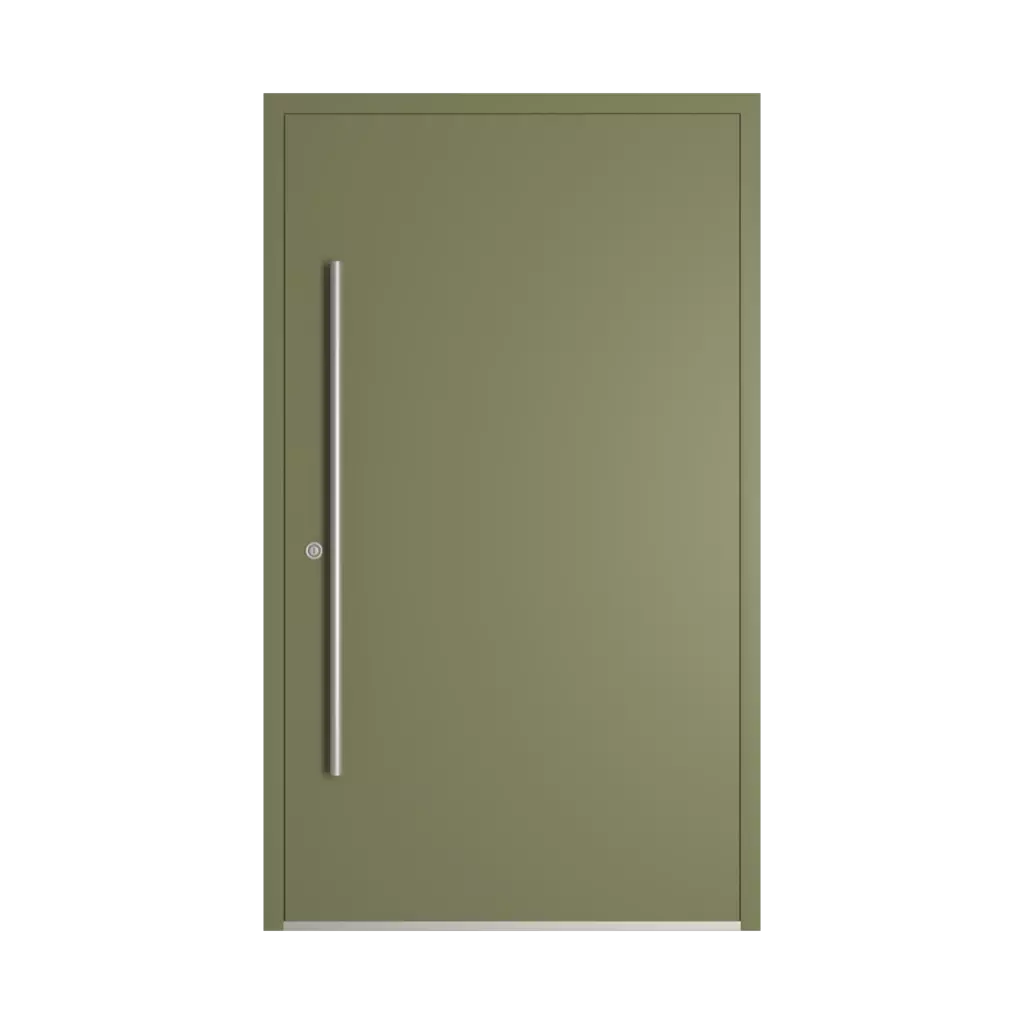 RAL 6013 Reed green products aluminum-entry-doors    