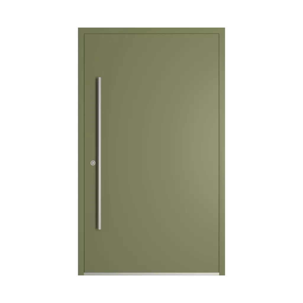 RAL 6013 Reed green entry-doors models dindecor sl07  