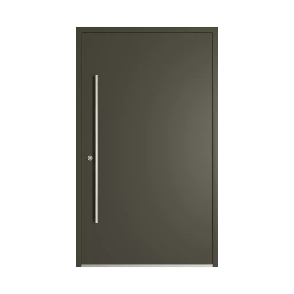 RAL 6014 Yellow olive products aluminum-entry-doors    
