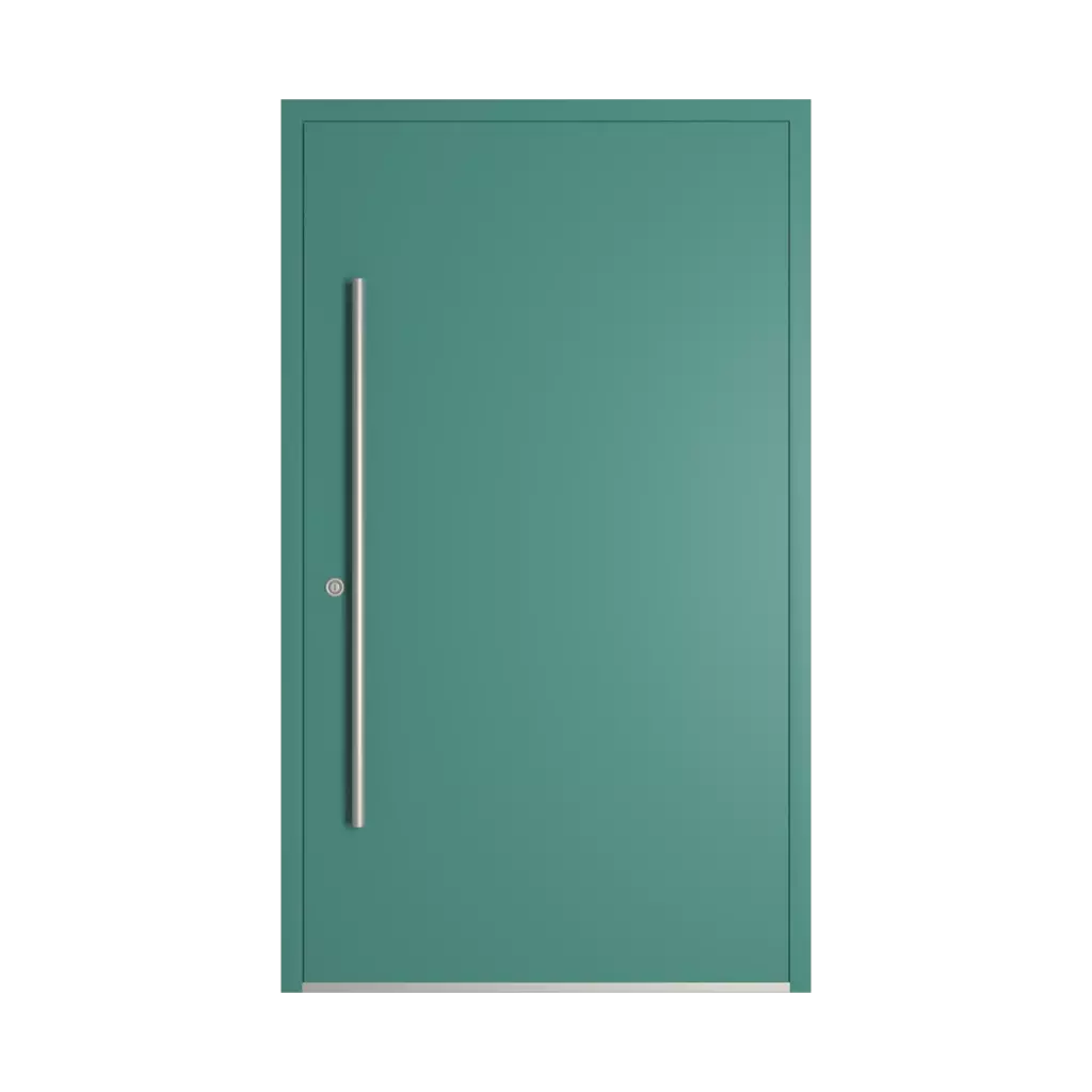 RAL 6033 Mint turquoise entry-doors models dindecor sk06-grey  