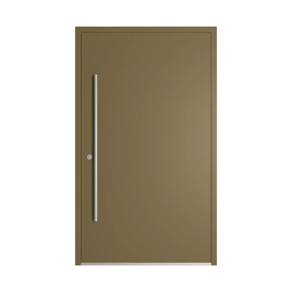 RAL 7008 Khaki grey entry-doors models dindecor sk01-beton  