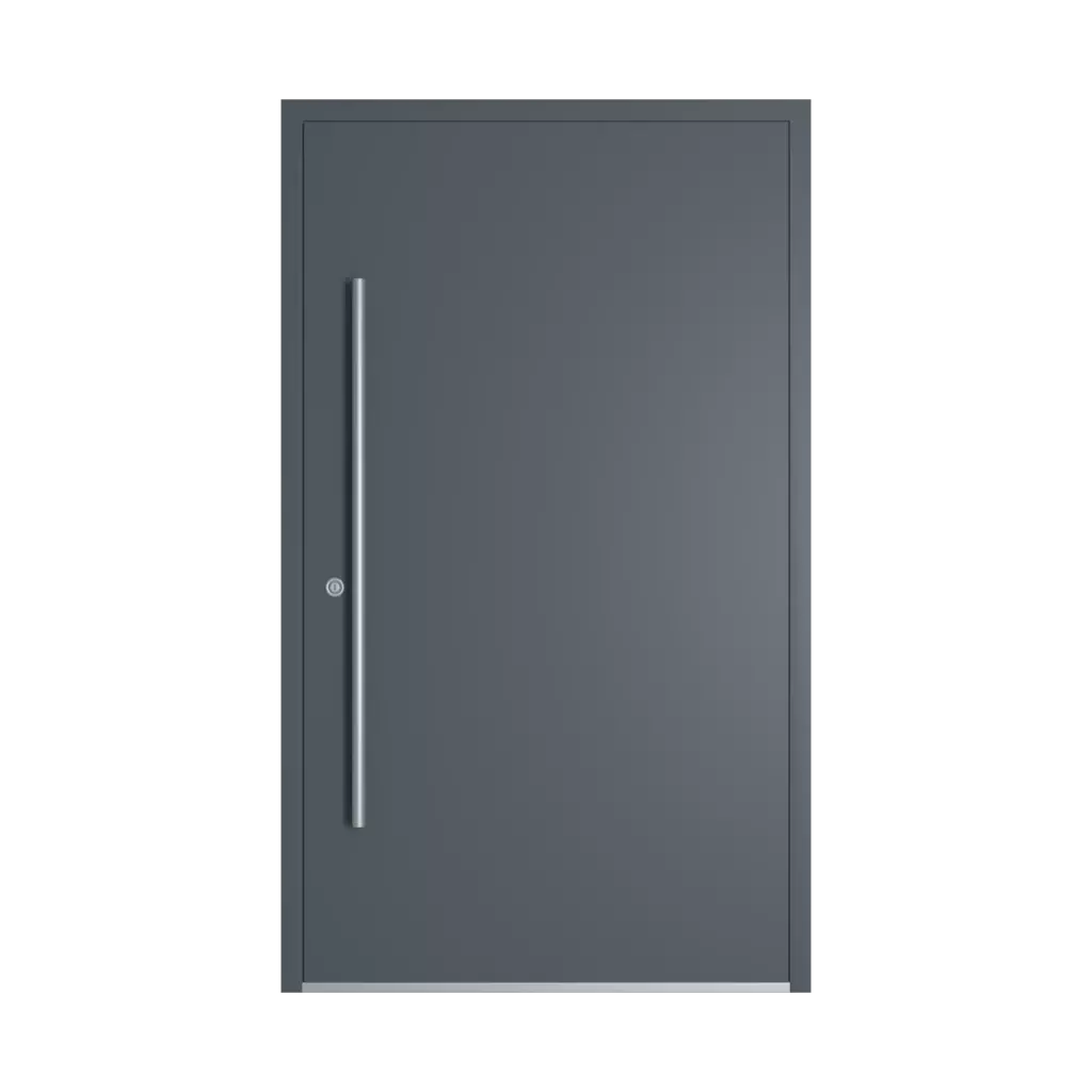 RAL 7011 Iron grey entry-doors models dindecor model-5041  