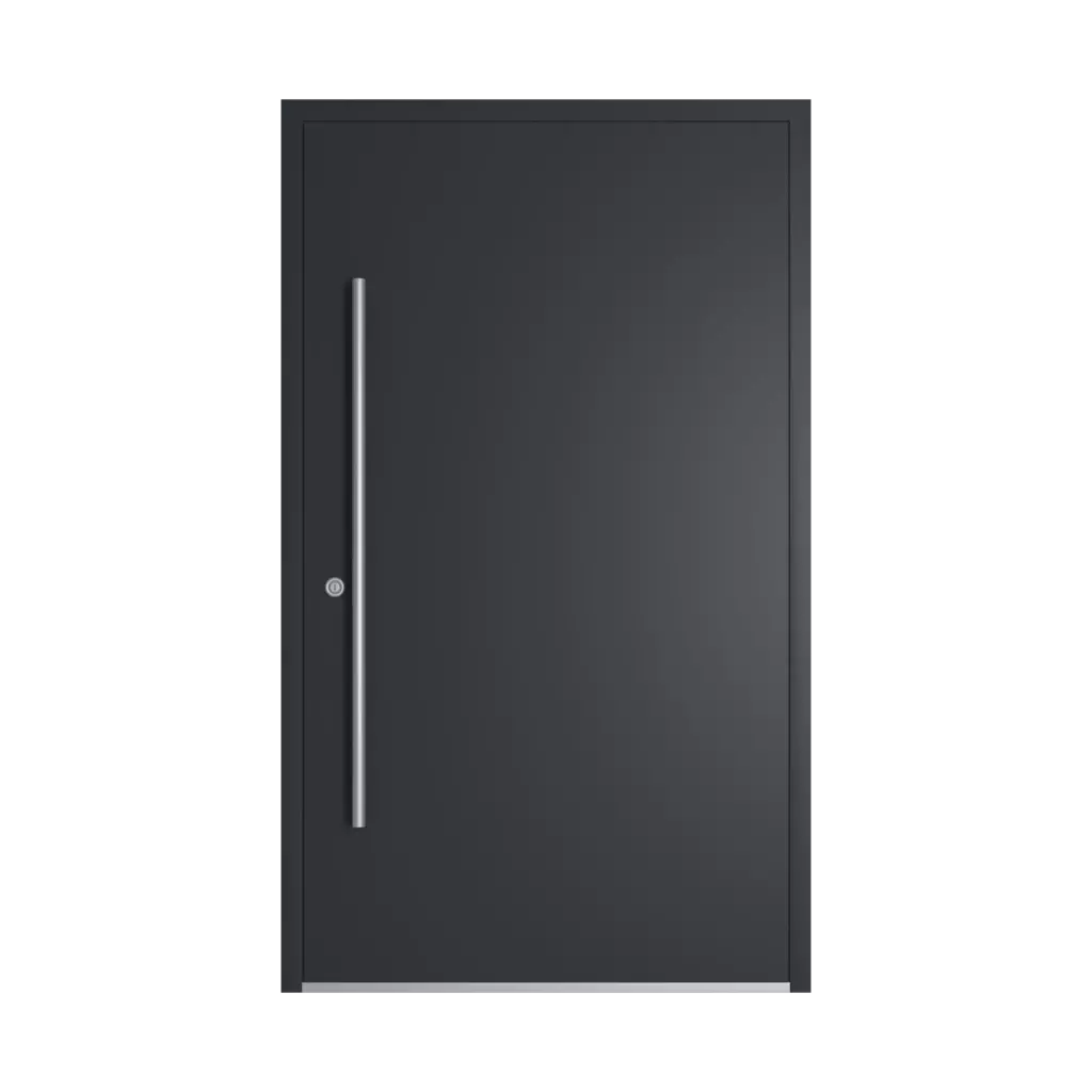 RAL 7021 Black grey entry-doors models dindecor model-6123  