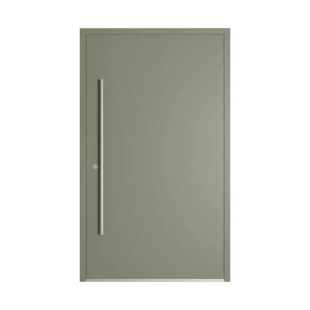 RAL 7033 Cement grey entry-doors models dindecor 6124-pwz  