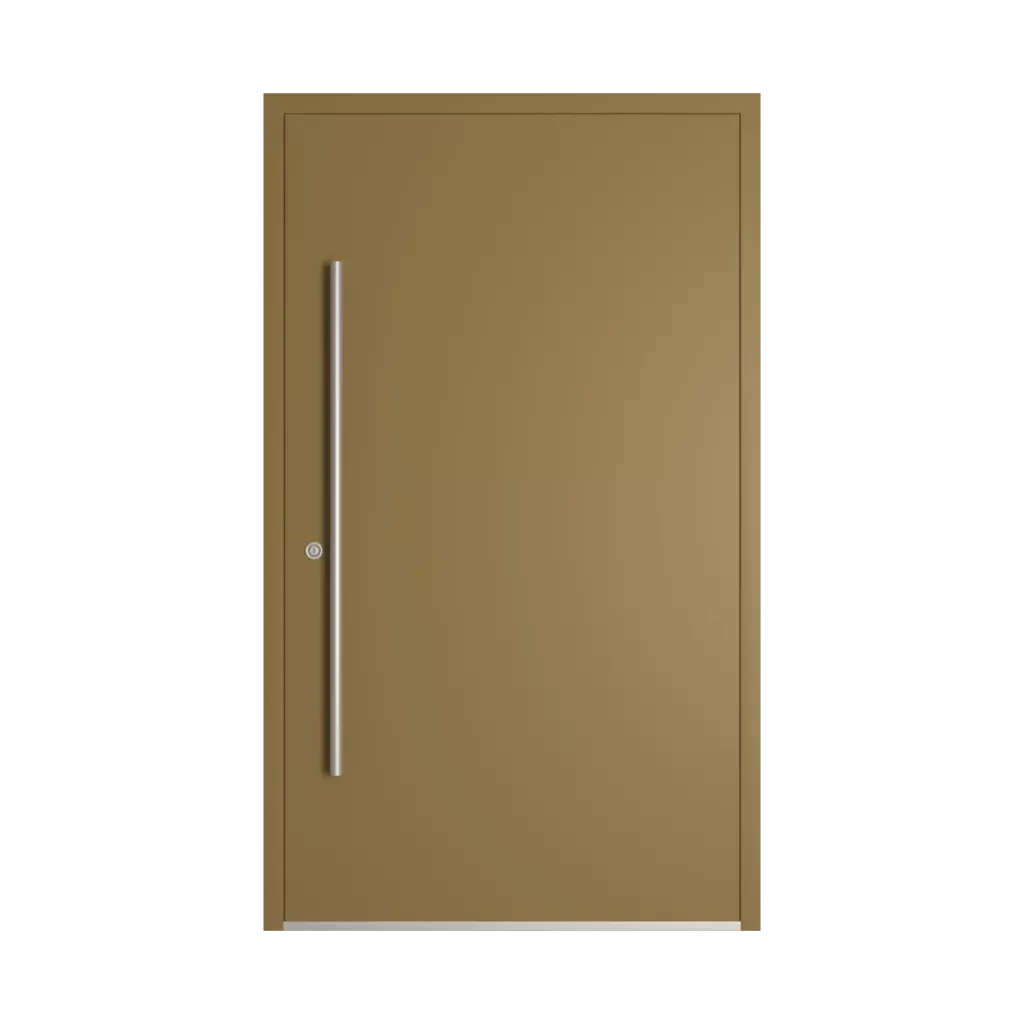 RAL 8000 Green brown products aluminum-entry-doors    