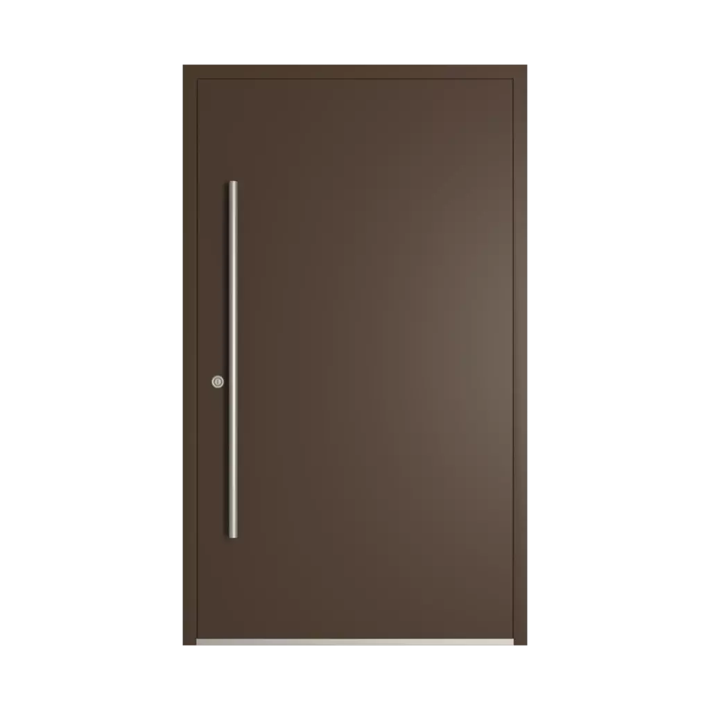 RAL 8014 Sepia brown entry-doors models dindecor sl07  