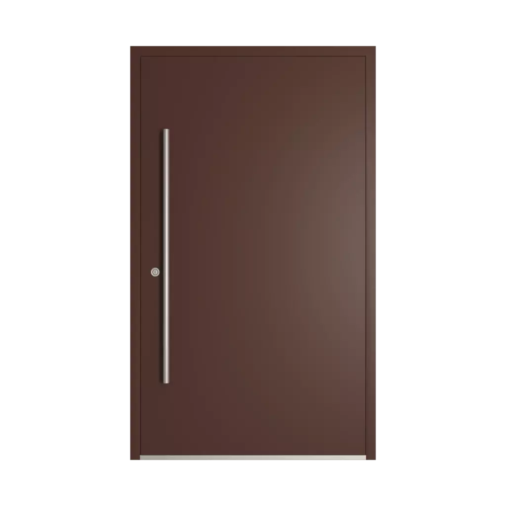 RAL 8016 Mahogany brown entry-doors models dindecor sl07  