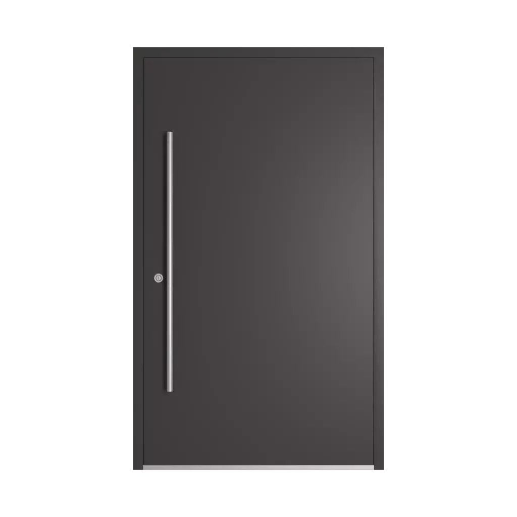 RAL 8019 Grey brown entry-doors models dindecor model-6123  