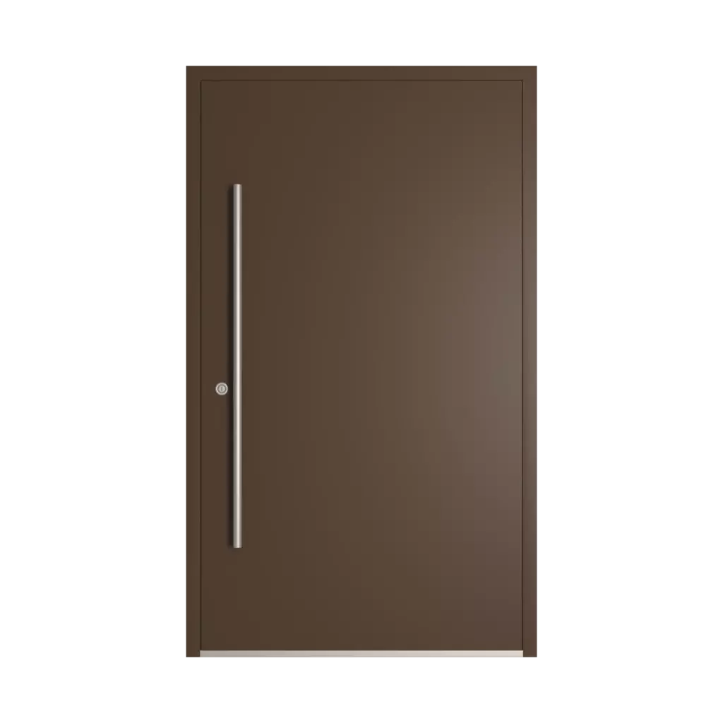 RAL 8028 Terra brown entry-doors models dindecor sk06-grey  