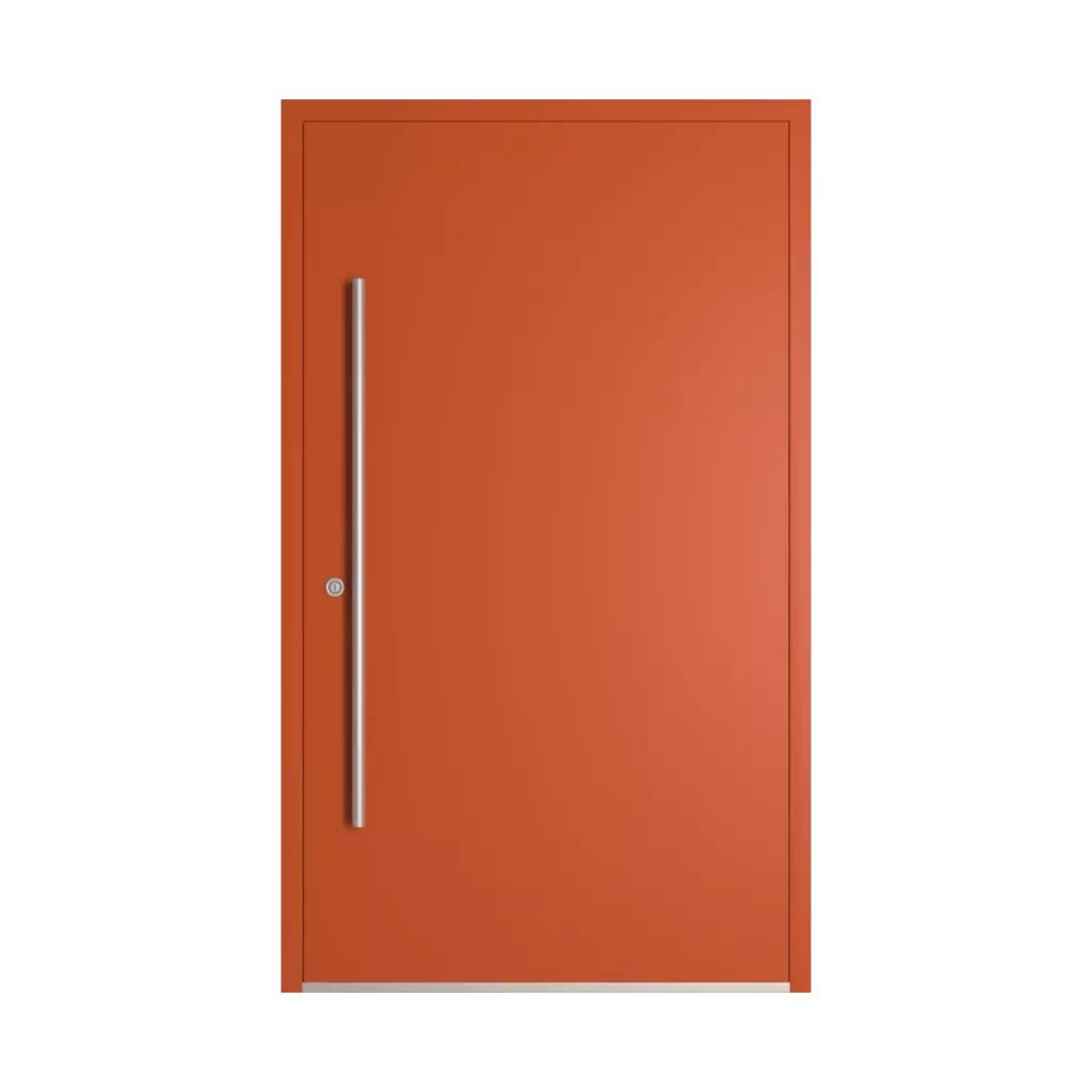 RAL 2001 Red orange entry-doors models dindecor sk01-beton  