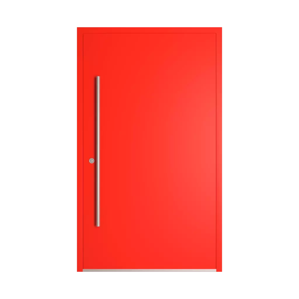 RAL 2005 luminous orange entry-doors models dindecor sk01-beton  