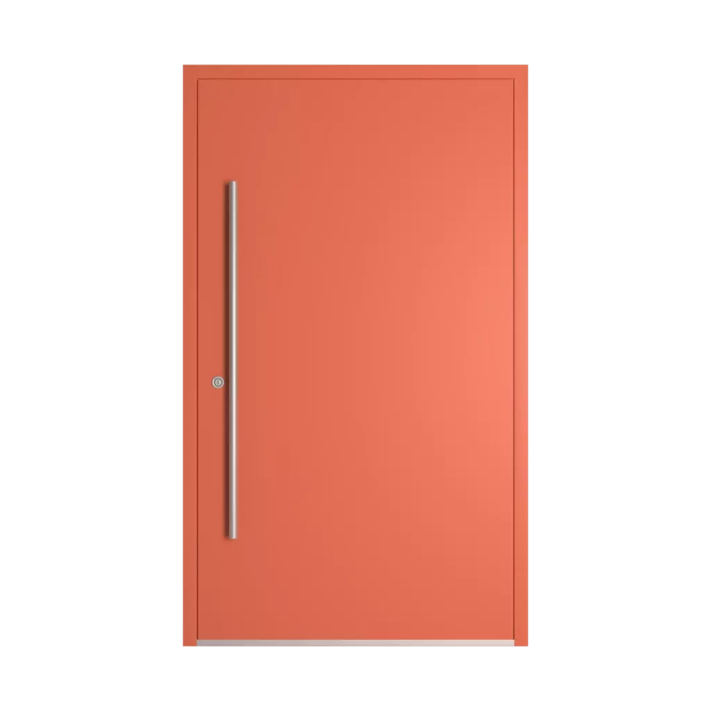 RAL 2012 Salmon orange entry-doors models dindecor sk06-grey  