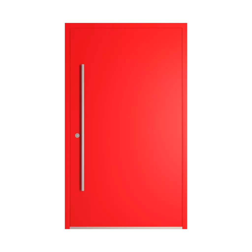 RAL 3024 Luminous red entry-doors models dindecor 6124-pwz  