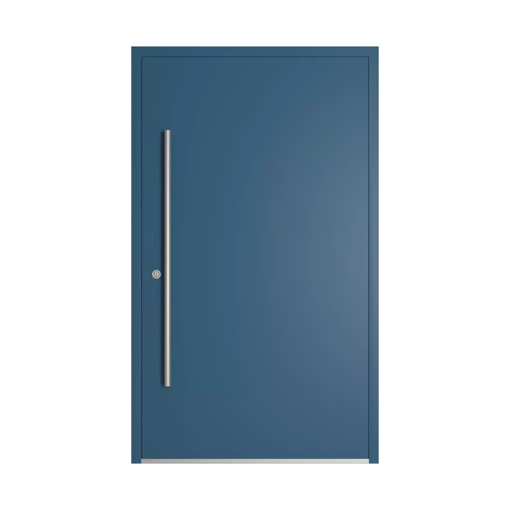 RAL 5009 Azure blue entry-doors models dindecor model-6123  