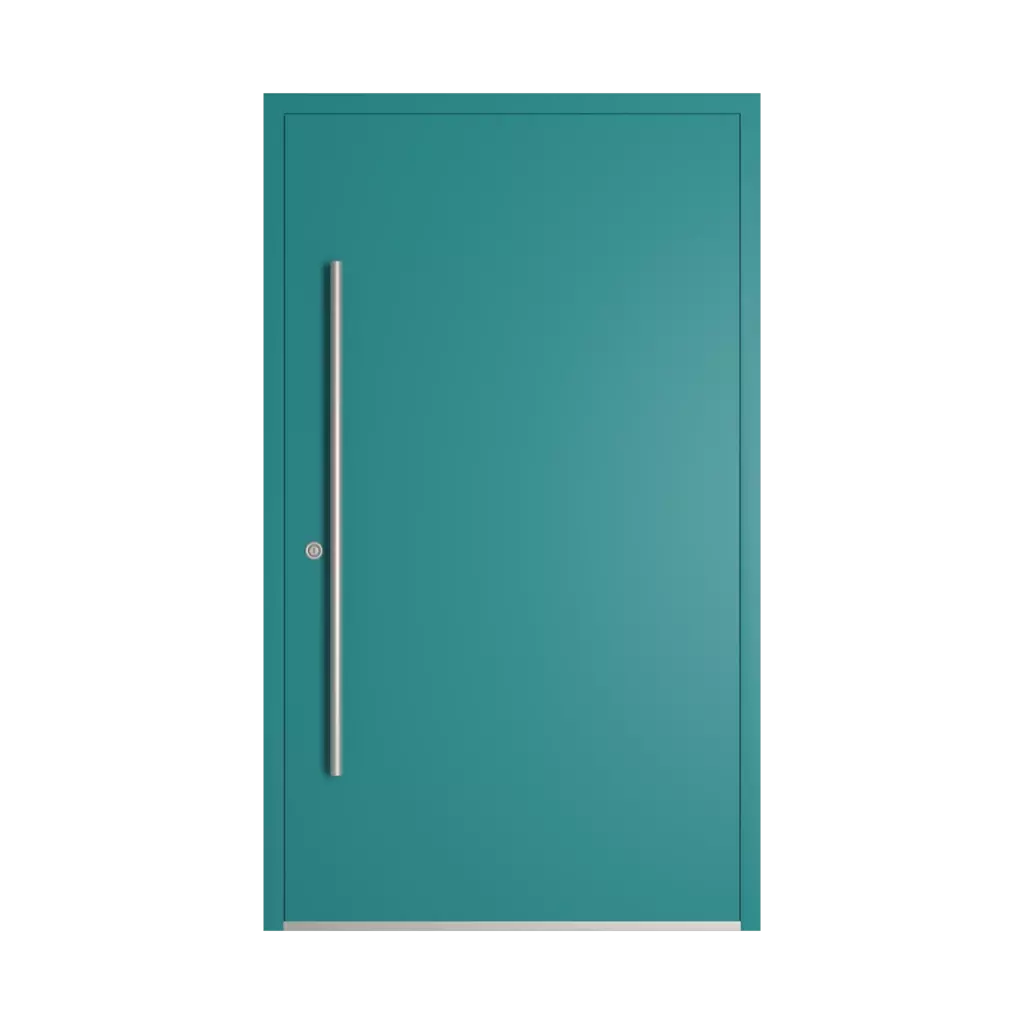 RAL 5018 Turquoise blue entry-doors models dindecor 6124-pwz  