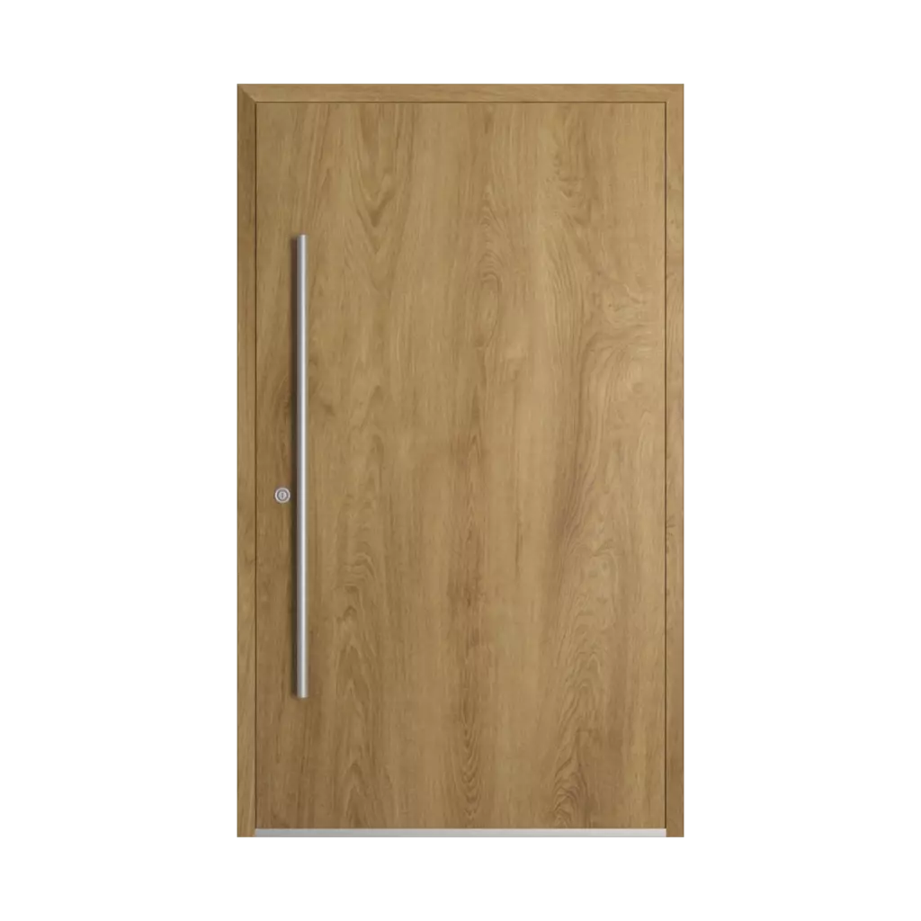 Natural oak entry-doors models dindecor model-6129  