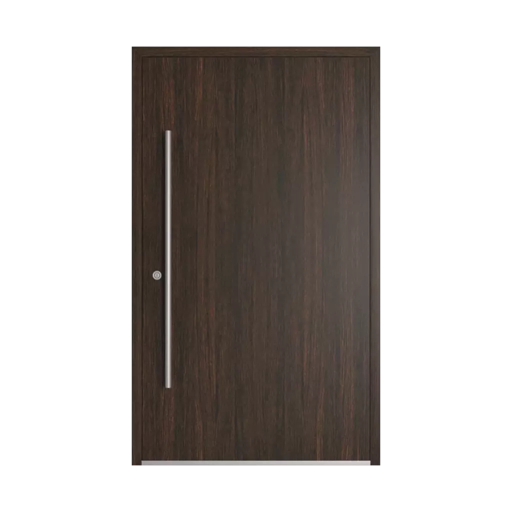 Dark oak entry-doors models dindecor 6124-pwz  