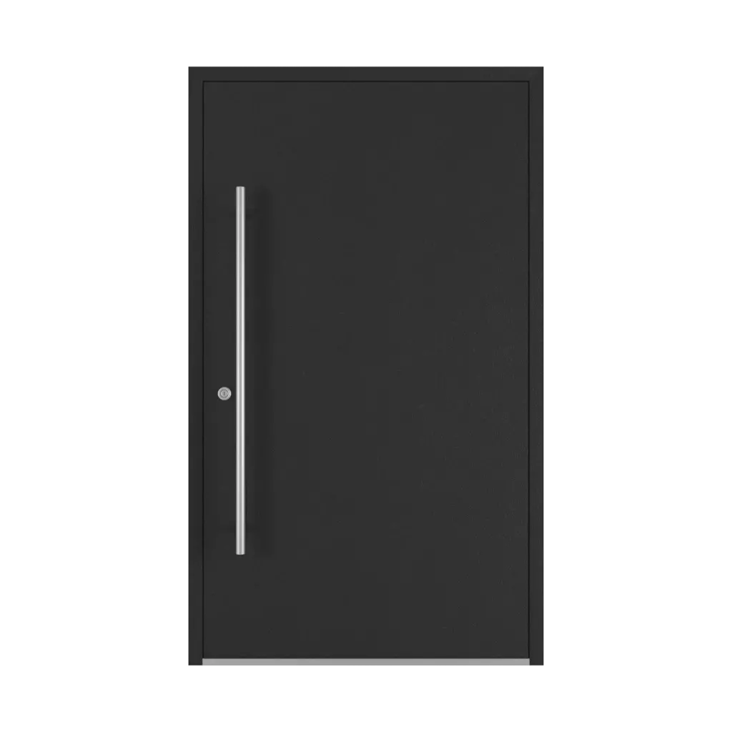 Jet black aludec entry-doors models dindecor sk06-grey  