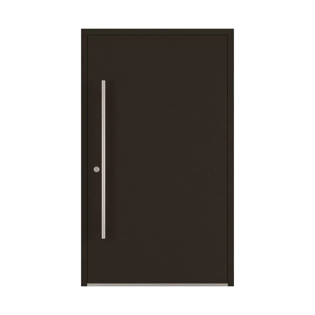 Dark brown matt entry-doors models dindecor sk02-corten  