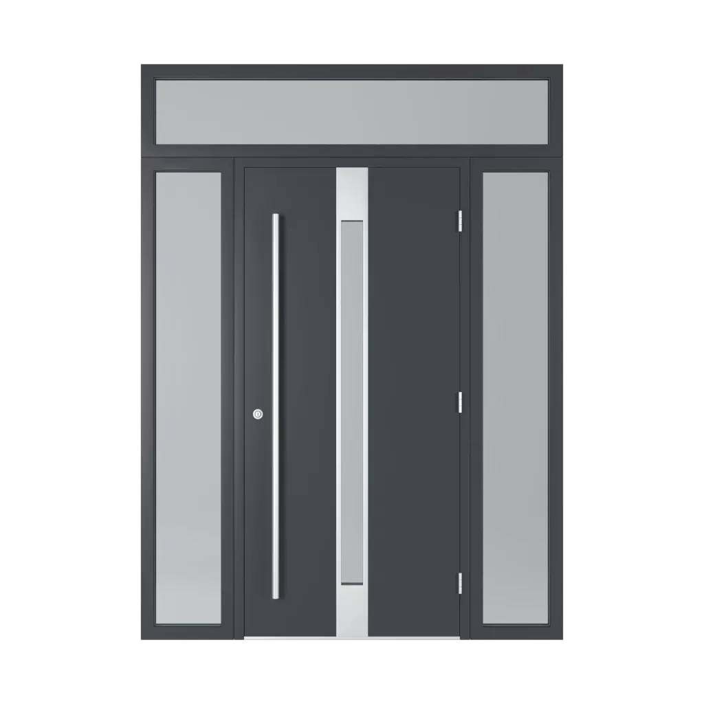 Door with glass transom entry-doors models dindecor model-6123  