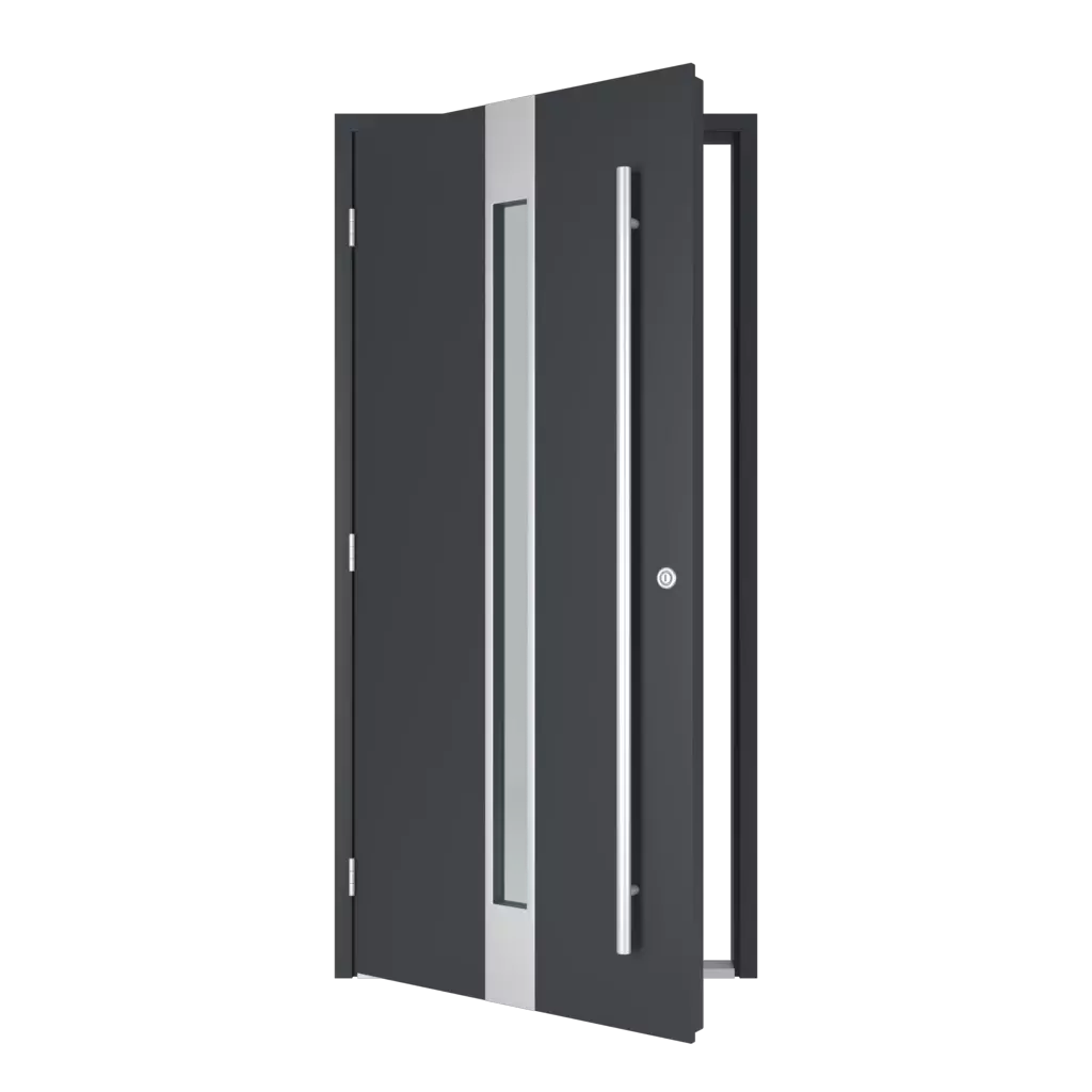 The left one opens outwards entry-doors models dindecor sl01  