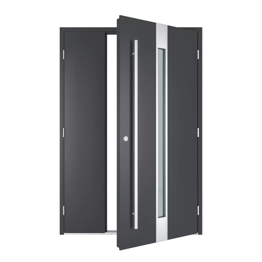 The right one opens outwards entry-doors models dindecor 6132-black  