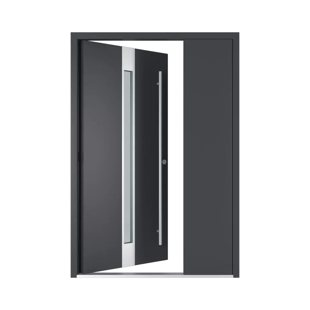 The right one opens inwards entry-doors models dindecor sk01-beton  