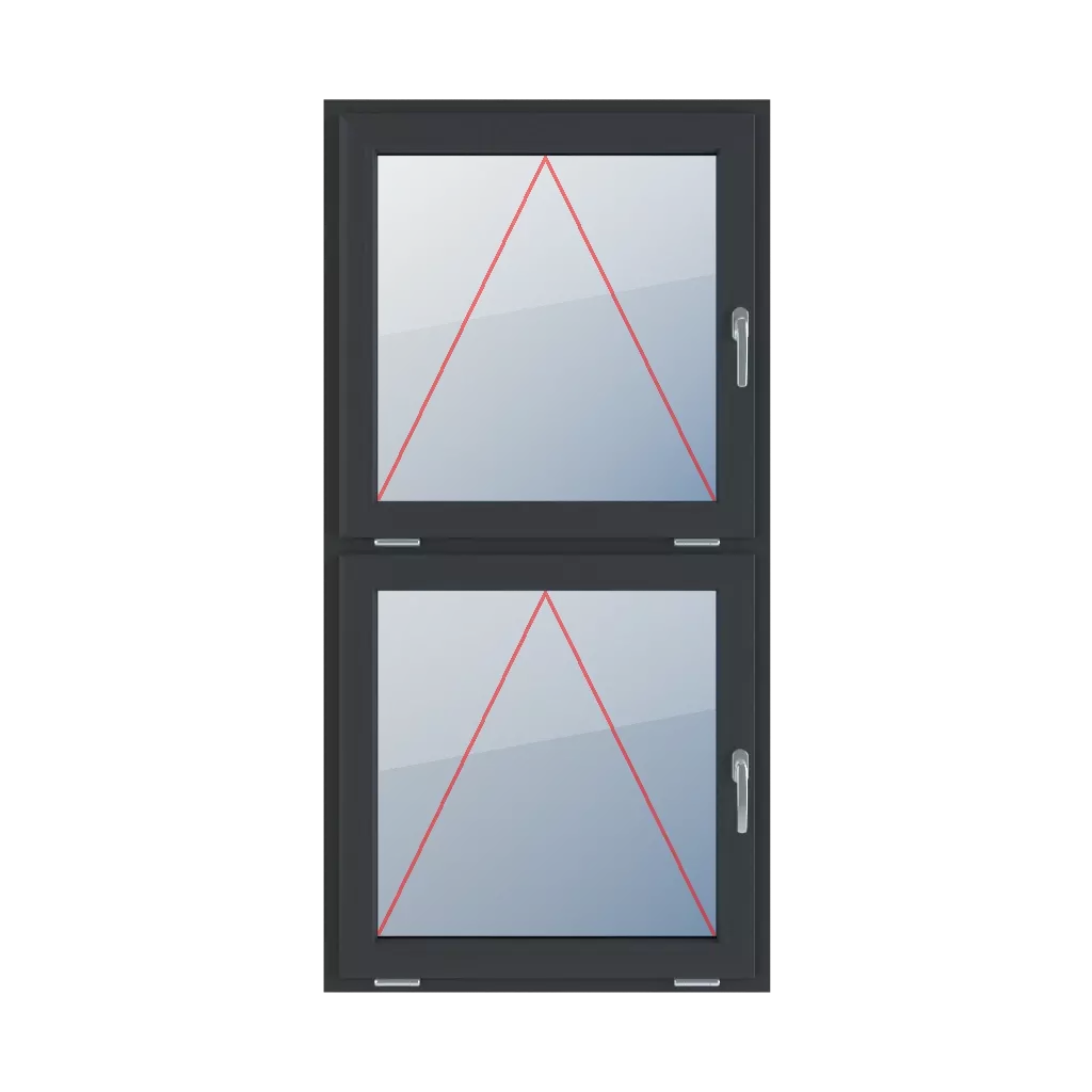 Tilting with a handle on the right windows types-of-windows double-leaf vertical-symmetrical-division-50-50  