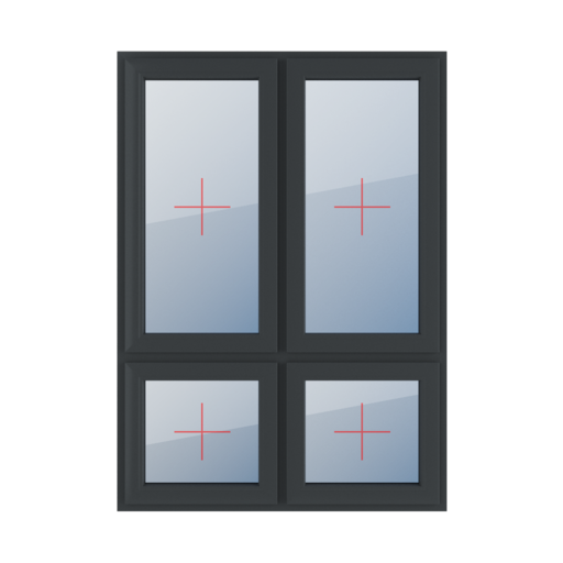 Permanent glazing in the leaf windows types-of-windows four-leaf vertical-asymmetric-division-70-30 permanent-glazing-in-the-leaf-6 