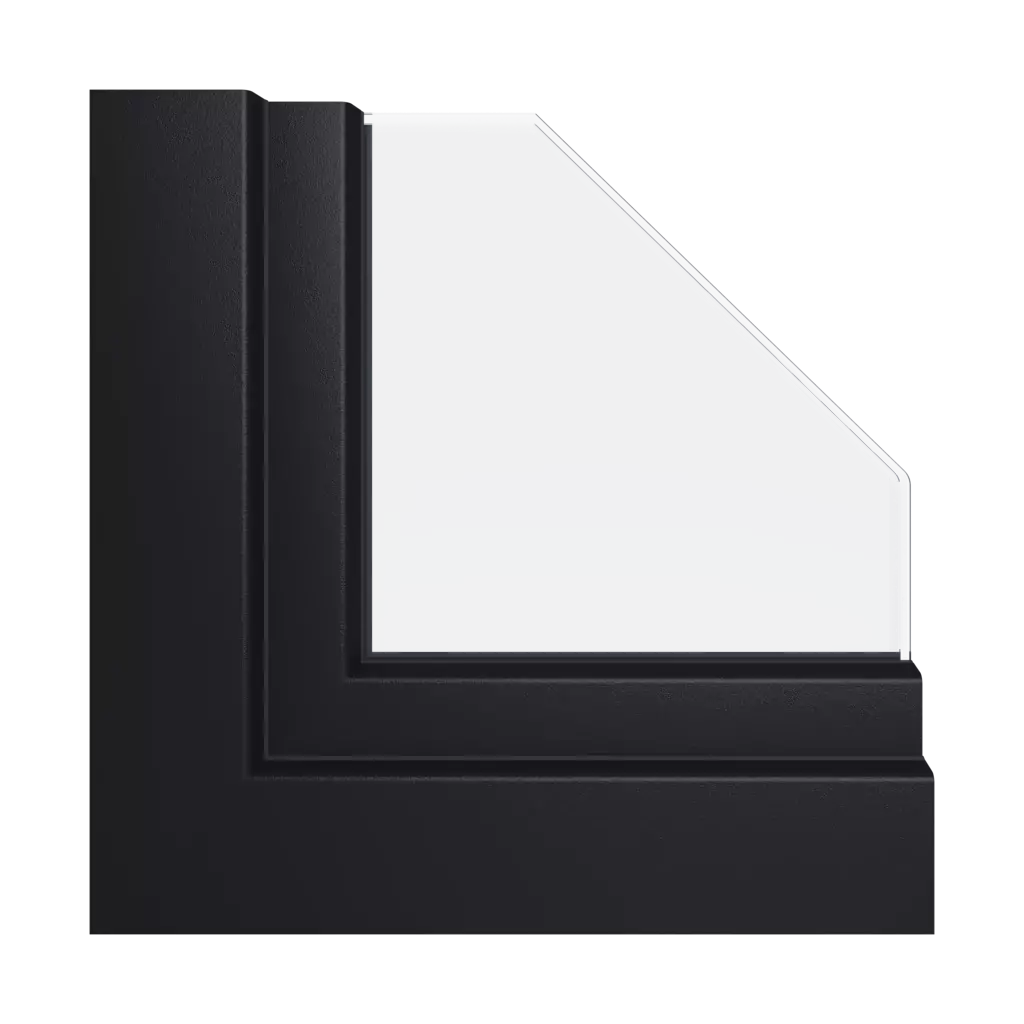 Jet black ✨ windows types-of-windows four-leaf 70-30-vertical-asymmetrical-division-with-a-movable-mullion 