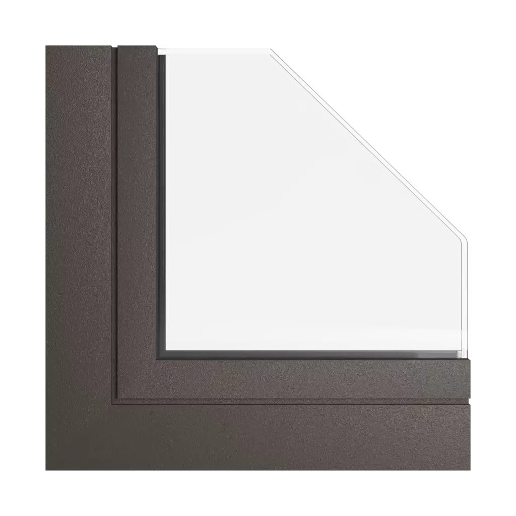 Grey brown matt windows window-color aliplast-colors grey-brown-matt