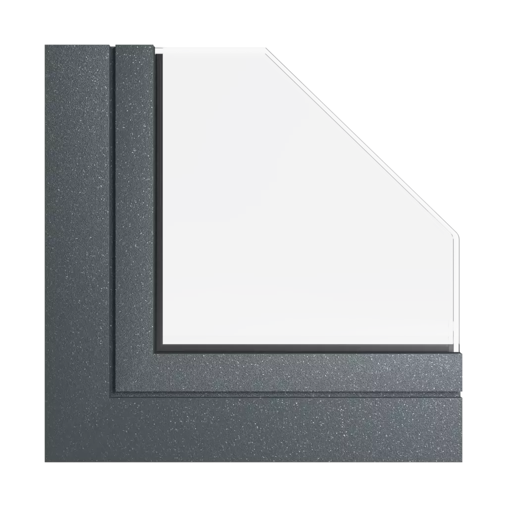 Anthracite gray metallic products facade-windows    