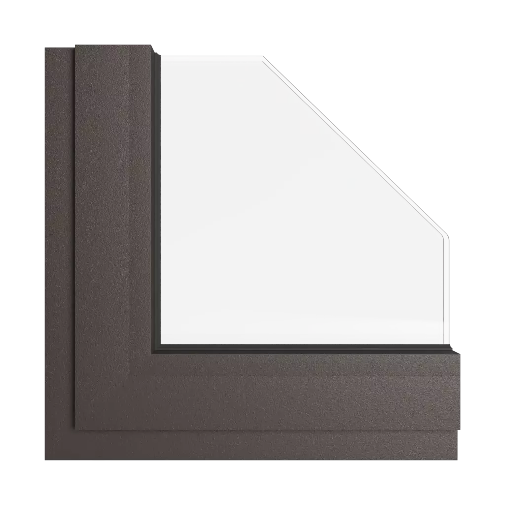 Grey brown matt windows window-color aliplast-colors grey-brown-matt interior