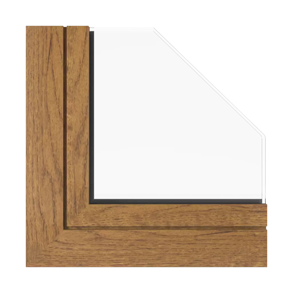 Rustic oak windows window-profiles aluprof mb-ferroline