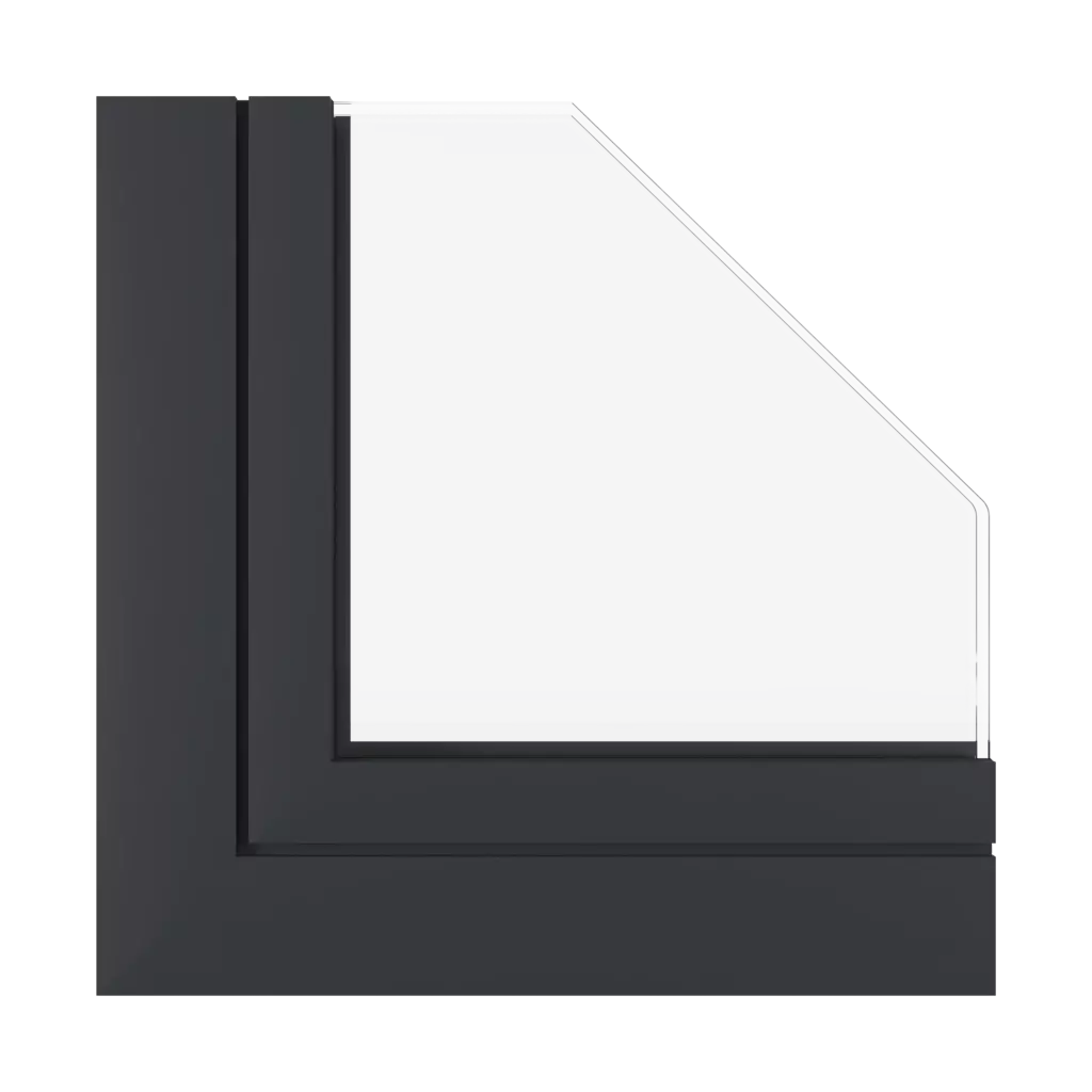 Black Gray windows window-profiles aluprof mb-skyline