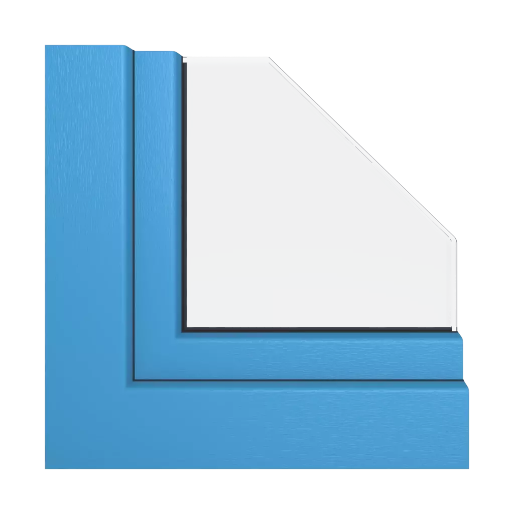 Brilliant blue windows window-profiles aluplast ideal-4000