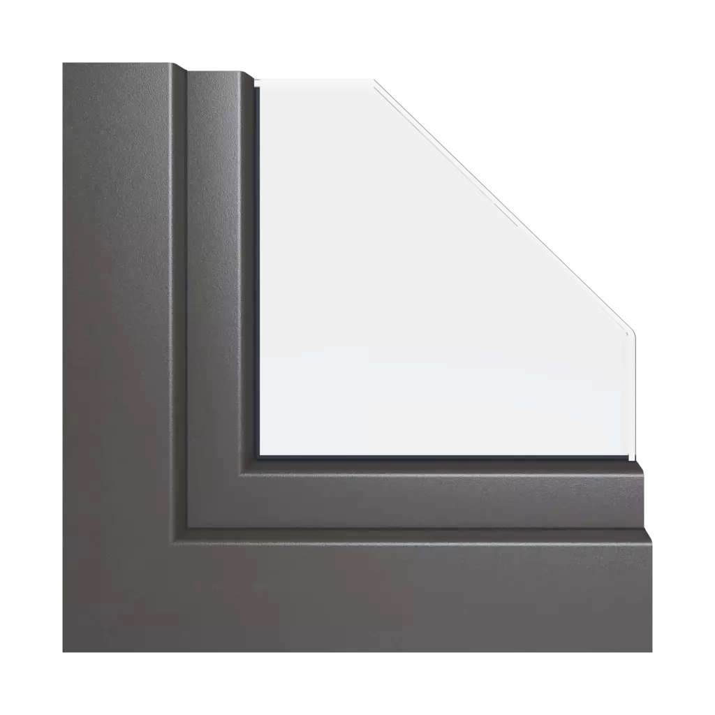 Umber gray aludec windows window-profiles aluplast ideal-neo