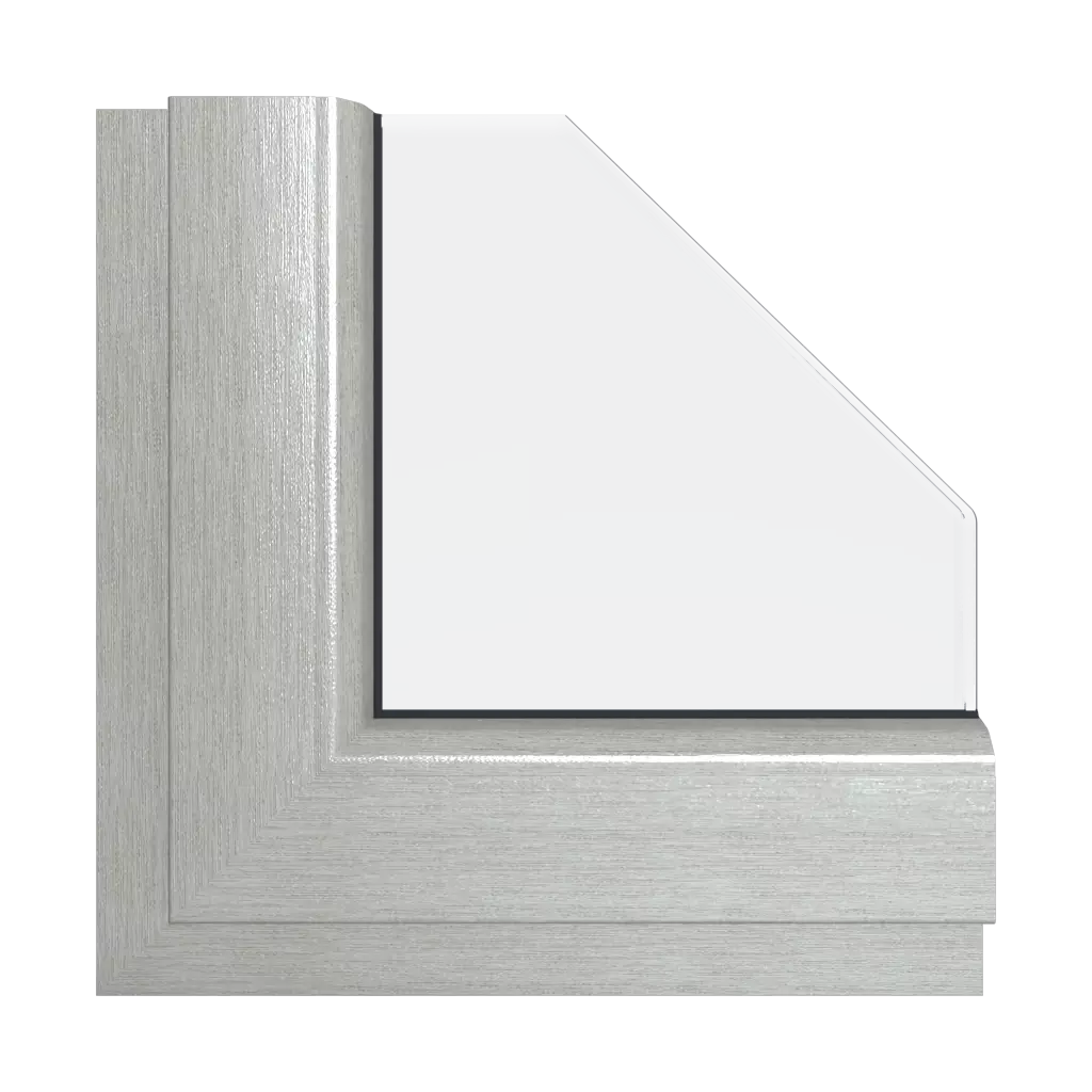 Metbrush aluminium windows window-color aluplast-colors brushed-aluminum interior