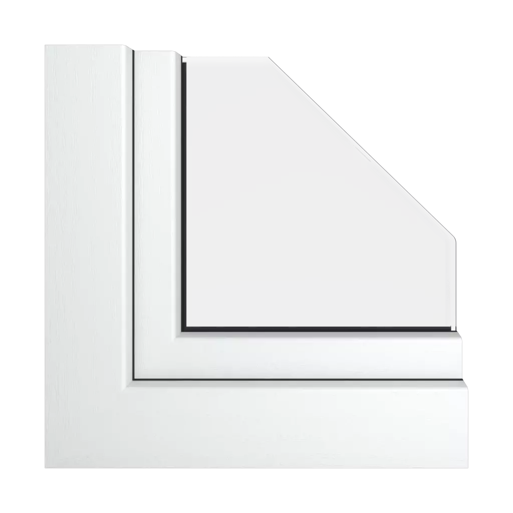 Pure white RAL 9010 products upvc-windows    
