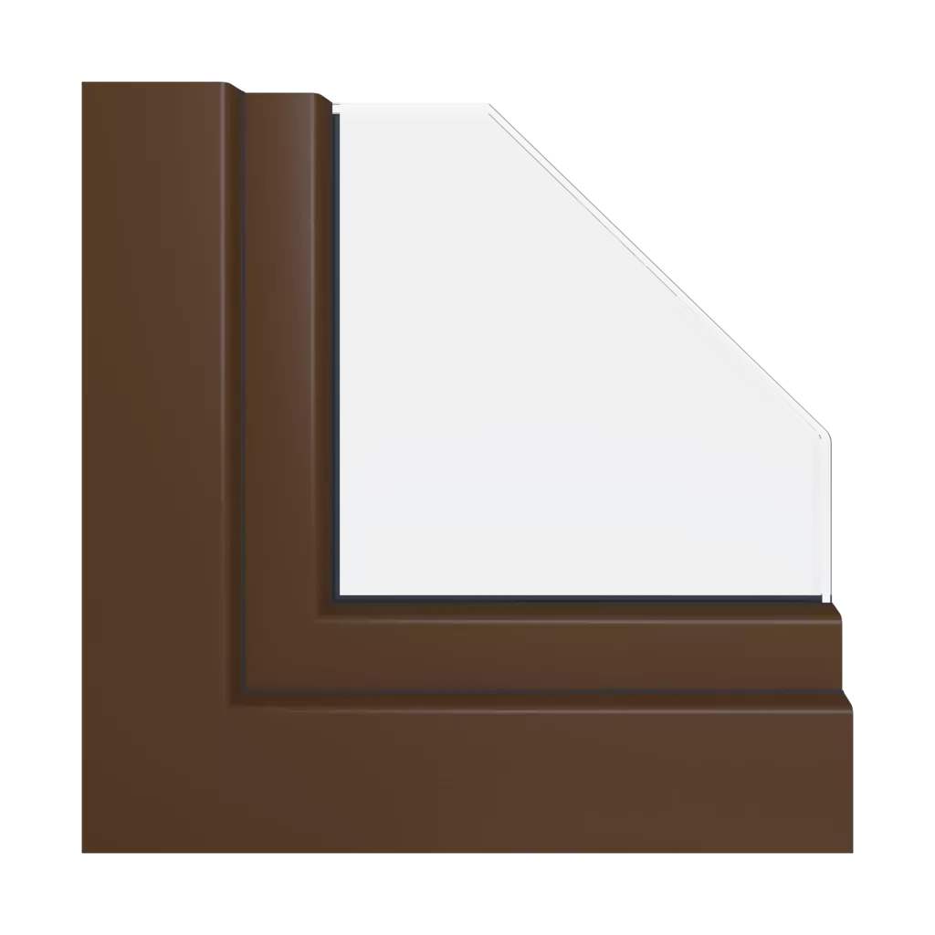 Brown chamois leather RAL 8014 acrycolor windows window-profiles gealan s-8000