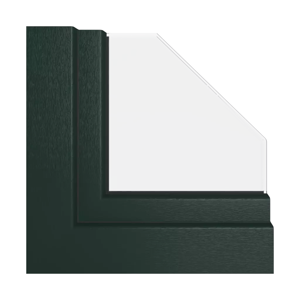 Dark green products pvc-windows    