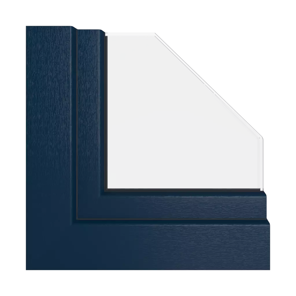 Navy blue RAL 5011 windows window-profiles gealan s-8000