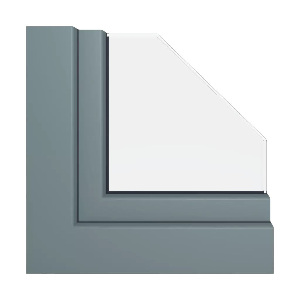 Basalt gray smooth RAL 7012 products upvc-windows    