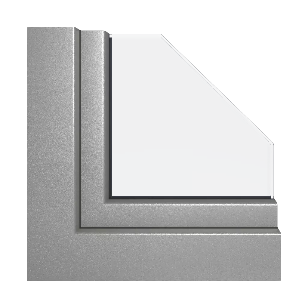 Silver similar to RAL 9007 acrycolor windows window-profiles gealan s-8000