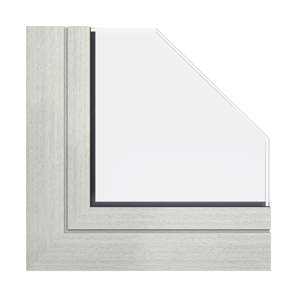 Bleached beech wood effect products aluminum-windows    