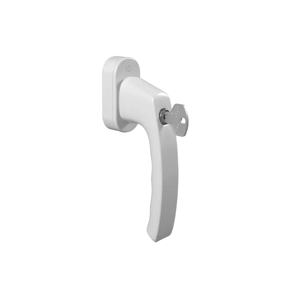 White Luxembourg door handle with key windows window-accessories handles luxembourg with-a-key white-luxembourg-door-handle-with-key