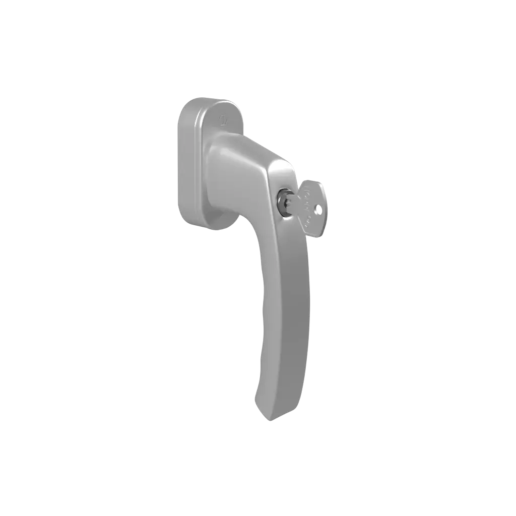 Door handle with a key Luxemburg silver products wooden-windows    