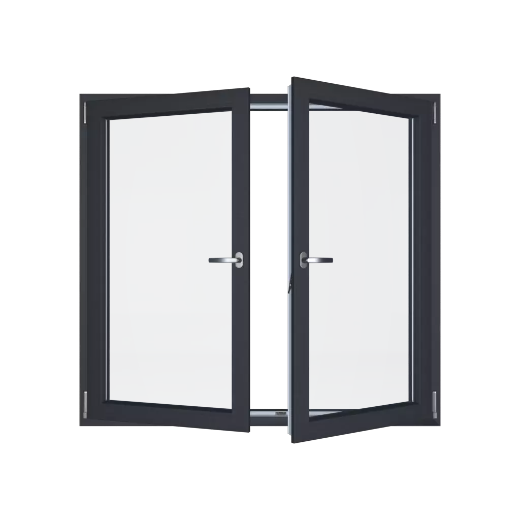 The second handle on the movable mullion windows types-of-windows four-leaf vertical-asymmetric-division-30-70 